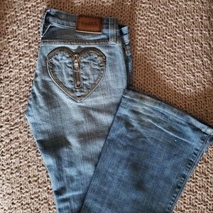 Frankie B. heart pocket jeans, size 6